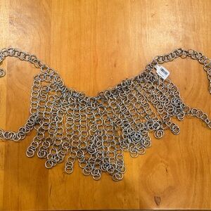 Free People Chainmail Metal Ring Vest –NWT– Statement Accessory Rare & Stunning